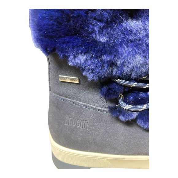 Cougar Vanity Vivian Blue Faux Fur Trim Winter Boots - Picture 8 of 11